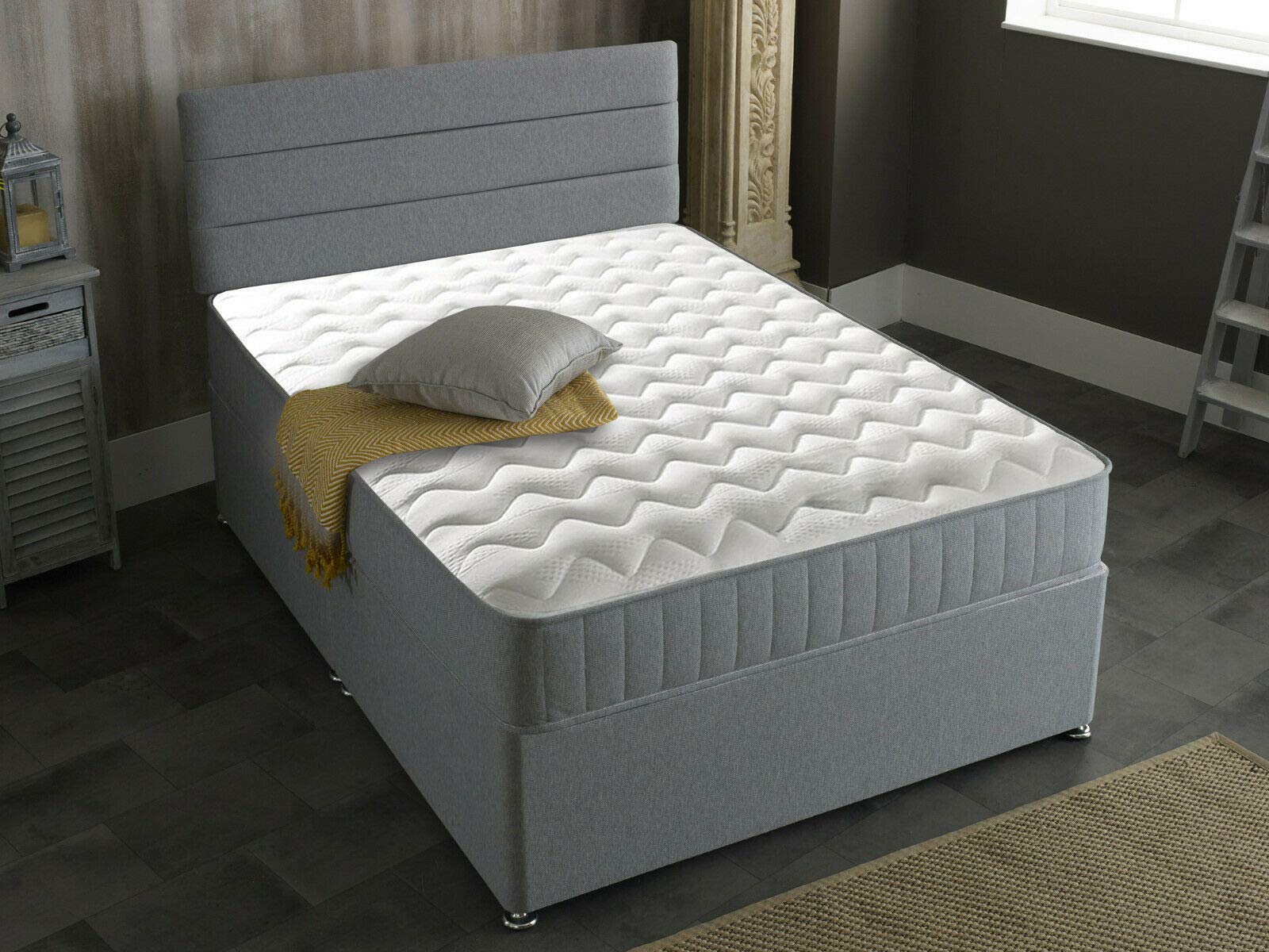 Starlight Beds Castle Double Mattress, Grey, 5ft x 6ft6