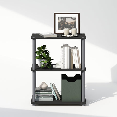 Furinno TURN-N-TUBE Book Shelf, 3-Tier Bookshelf, Bookcase with Multipurpose Compact Display Rack, 29.46 x 59.94 x 75.18 cm, for Living Room, Bedroom