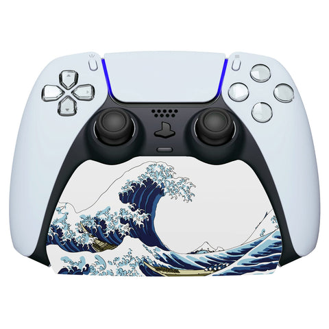 playvital 2 Pack Controller Display Stand for ps5, Gamepad Stand Desk Holder for ps5 Controller Accessories with Rubber Pads,The Great Wave