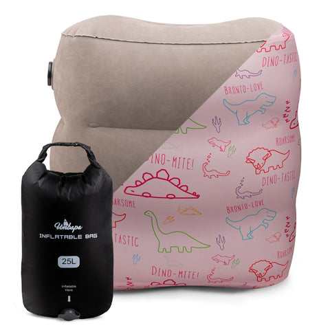 UMBAPA® Deluxe Bundle Inflatable Footrest for Kids - Inflatable Footrest + Liner + Pump | For Airplane, Car & Train Travel |