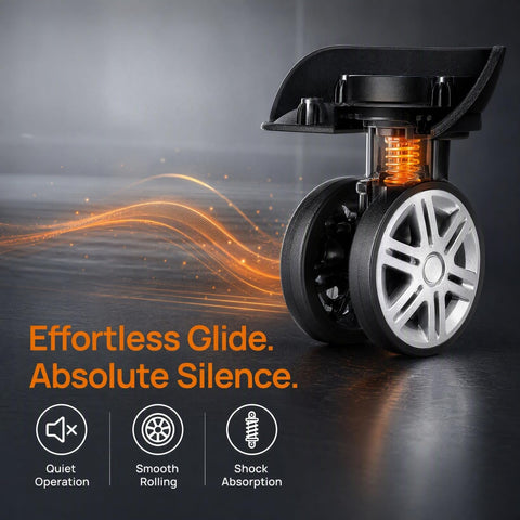 BESPORTBLE 4 Pcs Suitcase Replacement Wheels Heavy Duty Luggage Casters Universal Swivel Caster Set with Quiet Operation and Easy Installation for