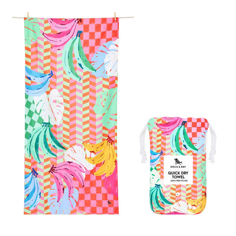 Dock & Bay Quick Dry Beach Towel - Banana Karma, Large