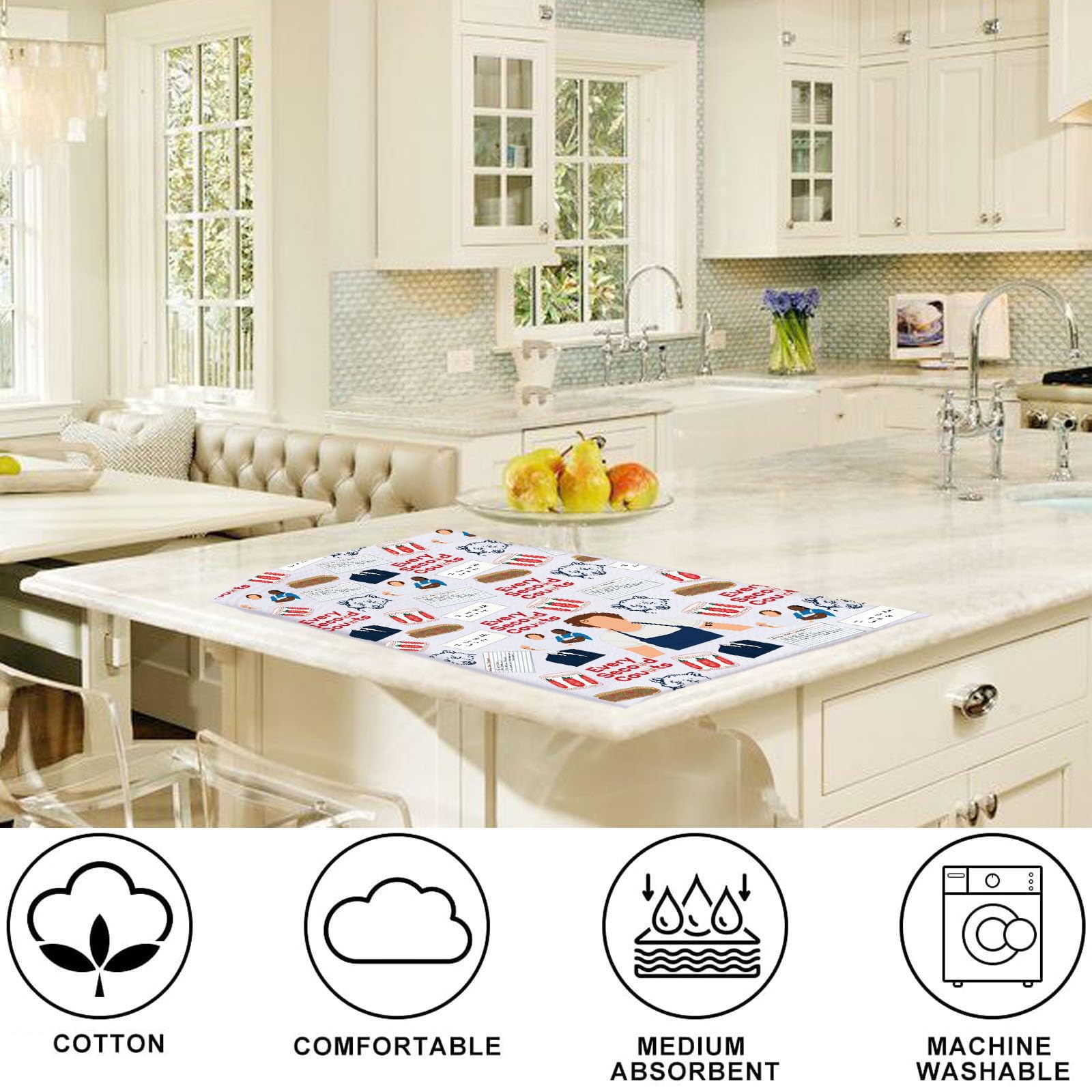 LEVLO Bear Carmy Kitchen Towel Carmy Fans Gift Yes Chef Carmy Tea Towel Carmy Lover Housewarming Gift (Every Second Towel)