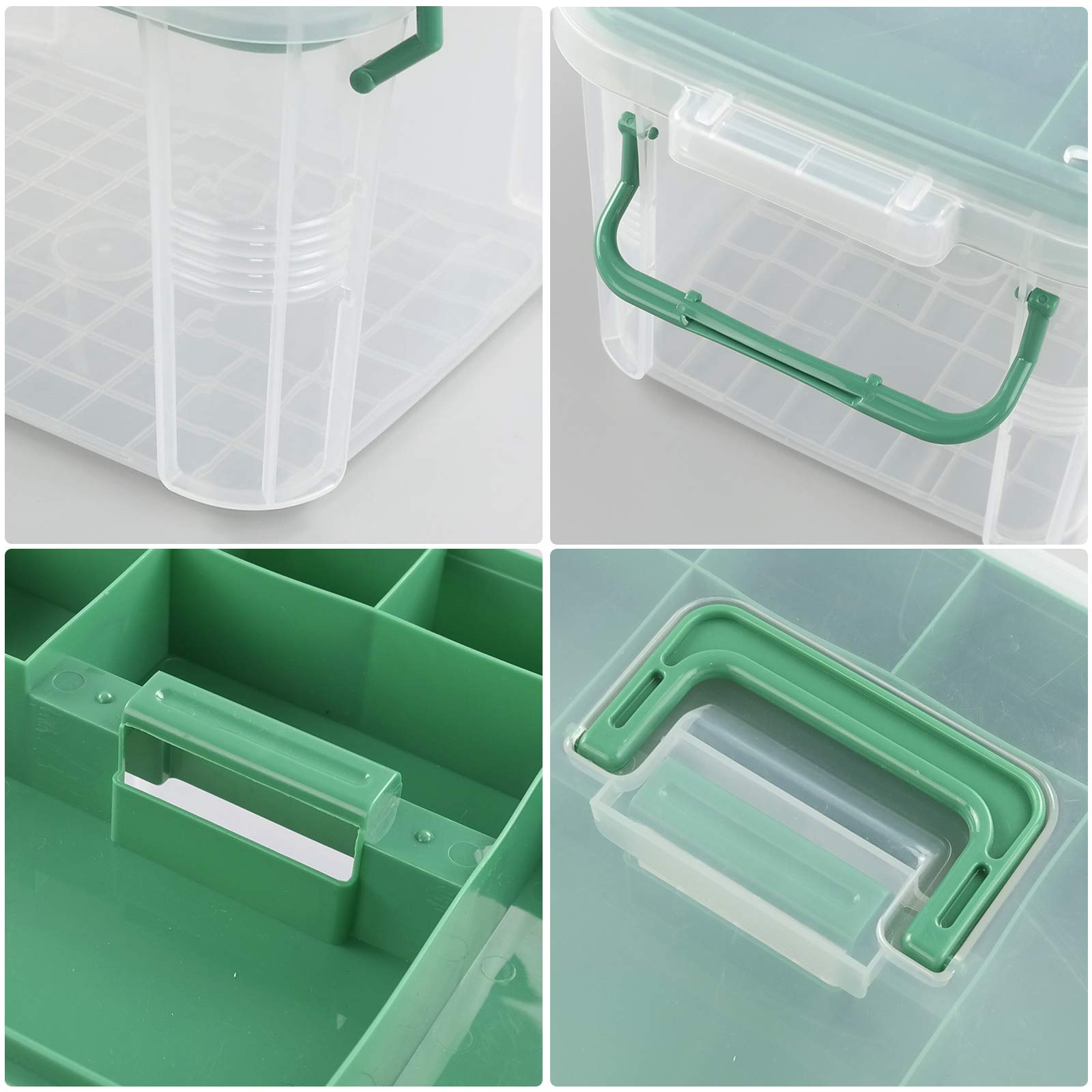 Callyne Set of 1 Clear Storage Box Container, Family First Aid Box Medicine Box Organizer