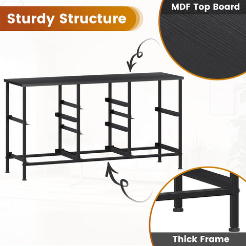 GoaHi Chest of Drawers, Small Dressers with Metal Frame and MDF Wooden Top Board, Adjustable Feet, Anti-Tip Safety