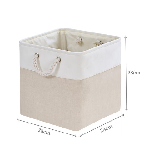 Mangata Fabric Storage Boxes, 28x28x28cm Storage Baskets Storage Cube Boxes for Organizing Clothes Shelf Nursery Home Closet
