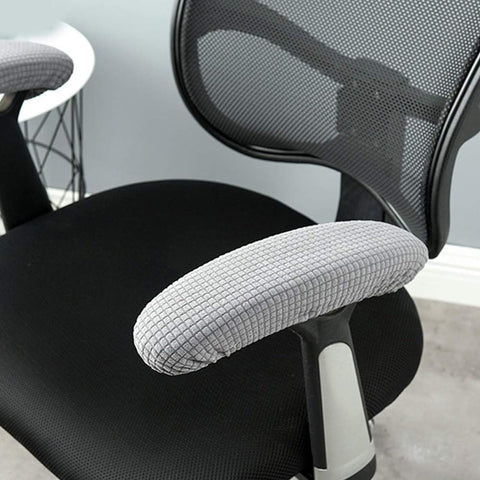 XIEHUZA 2 Pair Armrest Covers, Removable Arm Rest Protectors, Elastic Pads for Office Chairs, Light Grey