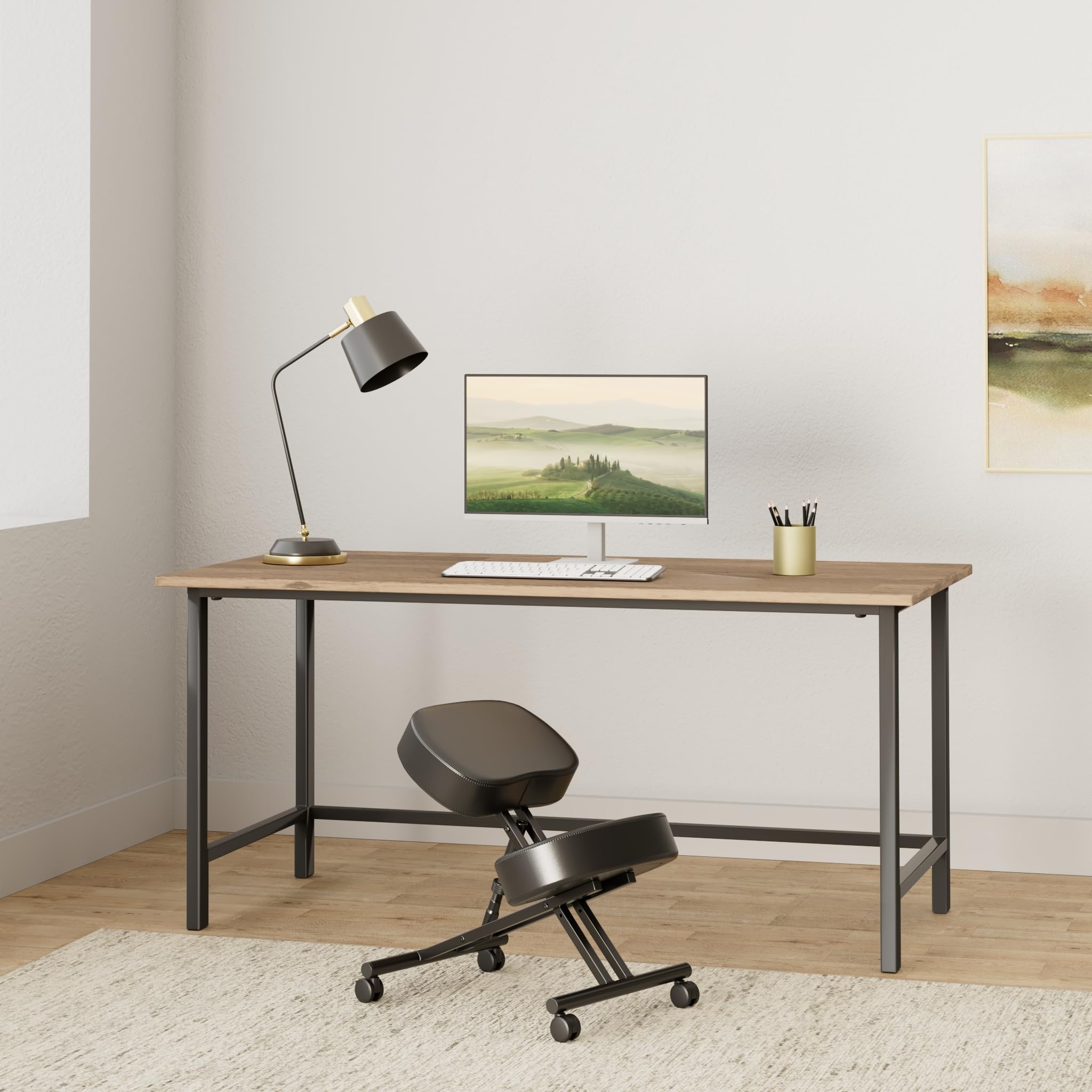 Himimi Kneeling Chair Ergonomic with Thick Memory Foam Cushion, Height Adjustable Office Stool