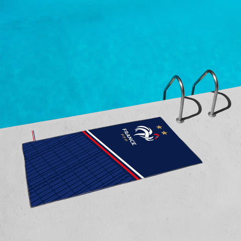 OMYDREAM FFF Repeat Bath and Beach Towel | Soft & Ultra-Absorbent | Oeko-TEX | 70 x 140 cm | Microfibre (Blue)