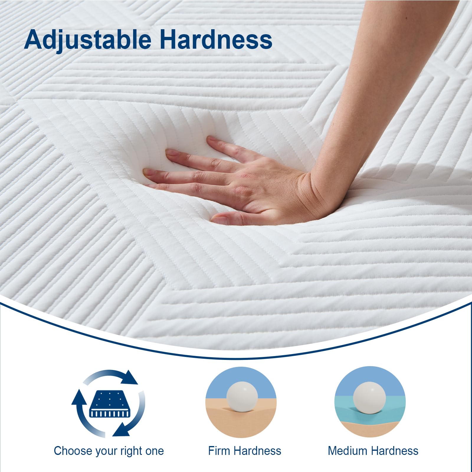 Hiimgo Small Double Memory Foam Mattress 120x190x22cm, Medium Firm