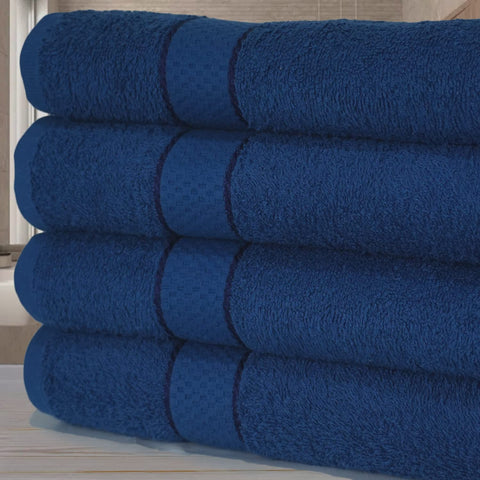 Casabella Luxury Pack Of 4 Bath Sheet 100% Egyptian Cotton Super Soft towel_Royal