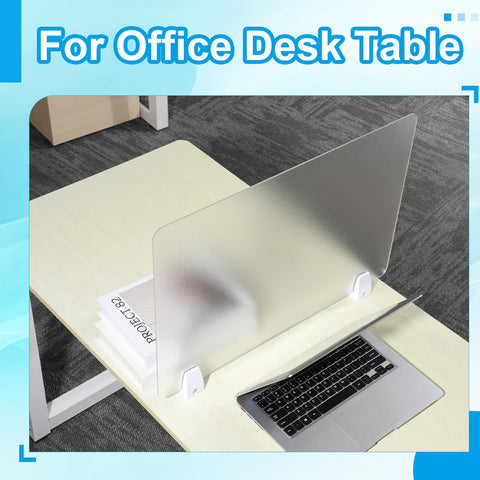 PATIKIL 40x60cm Desk Divider,2Set Desk Privacy Panel Acrylic Office Partition Boards Table Testing Dividers Panel Sneeze Guard Protective Shield for