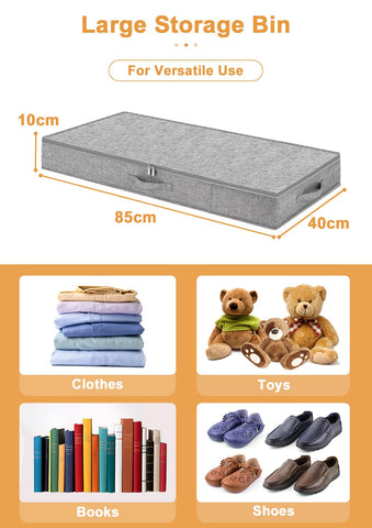 mepure 10cm High Under Bed Storage Low Profile, 85×40×10cm, 2-Pack