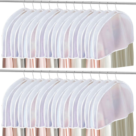 24PCS Garment Covers For Hanging Clothes, Shoulder Covers For Hanging Clothes, Dust Covers For Hanging Clothes, Suit Covers For Closet