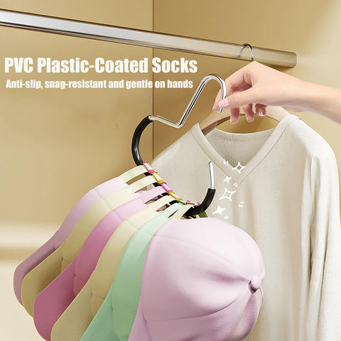 Non-Slip Scarf Ring Hangers 8-Pack | Stainless Steel Hijab Tie Belt Wardrobe Organizer with Anti-Snag Design for Closet Storage Accessories