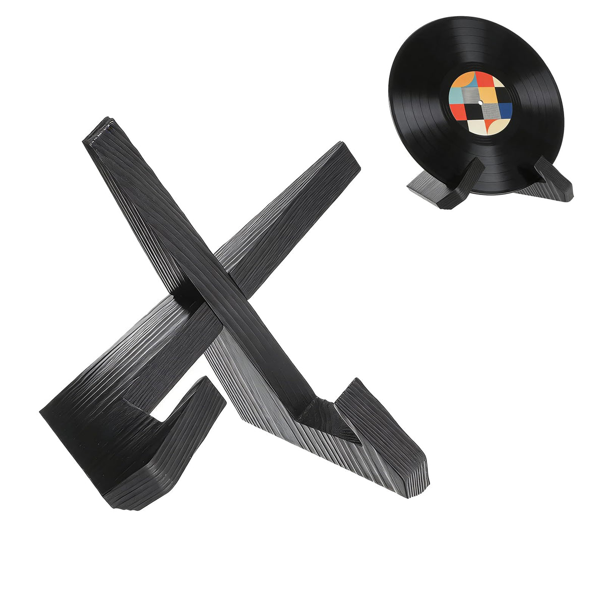 SMYJDMM Now Playing Vinyl Record Stand, Retro Now Spinning Record Stand, Vinyl Records Display Suitable for Magazines Textbooks Mobile Phones Tablets