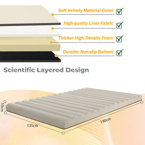 MeMoreCool Roll Up Floor Mattress Double, 190x135cm, Beige