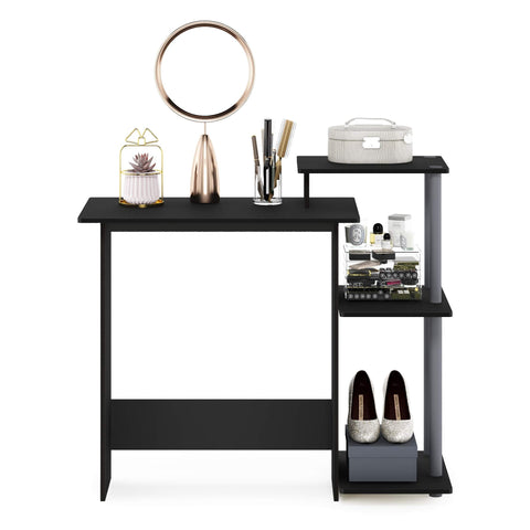 Furinno EFFICIENT Desk, Gaming Desk, with 3 Open Side Shelves, Laptop Notebook Computer Desk,Office Desk for Home Office, Study Room, Dorm