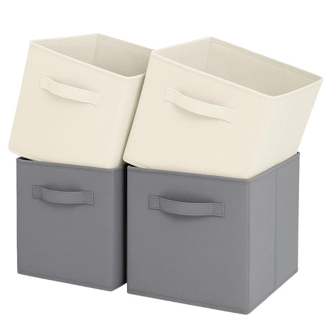 Pinkgarden Storage Box, Collapsible Fabric Storage Cube with Handles for Home, Kids Room, Closet and Toy Organization,Pack of 4, 33 x 33 x 33 cm
