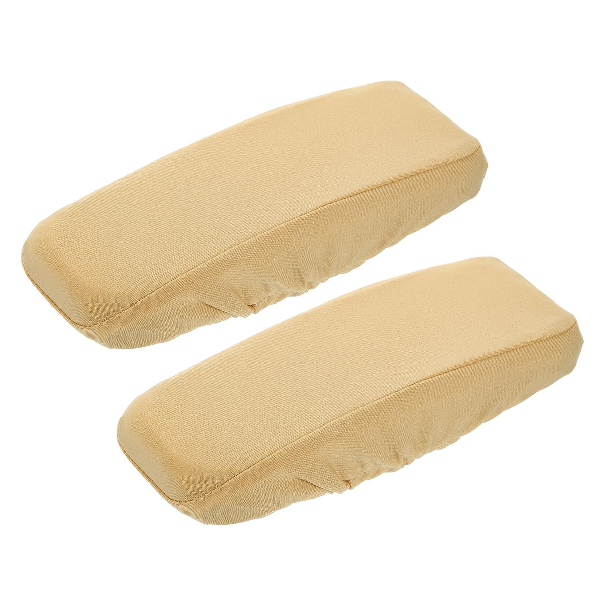 sourcing map Chair Armrest Slipcovers Covers, 22 x 7cm Polyester Removable Seat Hand Rest Protector for Office Chairs Desk Chair(Beige)