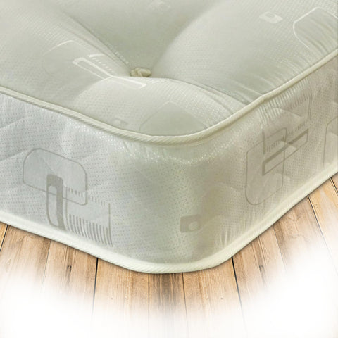 Starlight Beds Harmony Tufted Small Single Mattress. Dual Sided, Hand Tufted 8 Inch Deep Budget Sprung Small Single Mattress. Soft, White