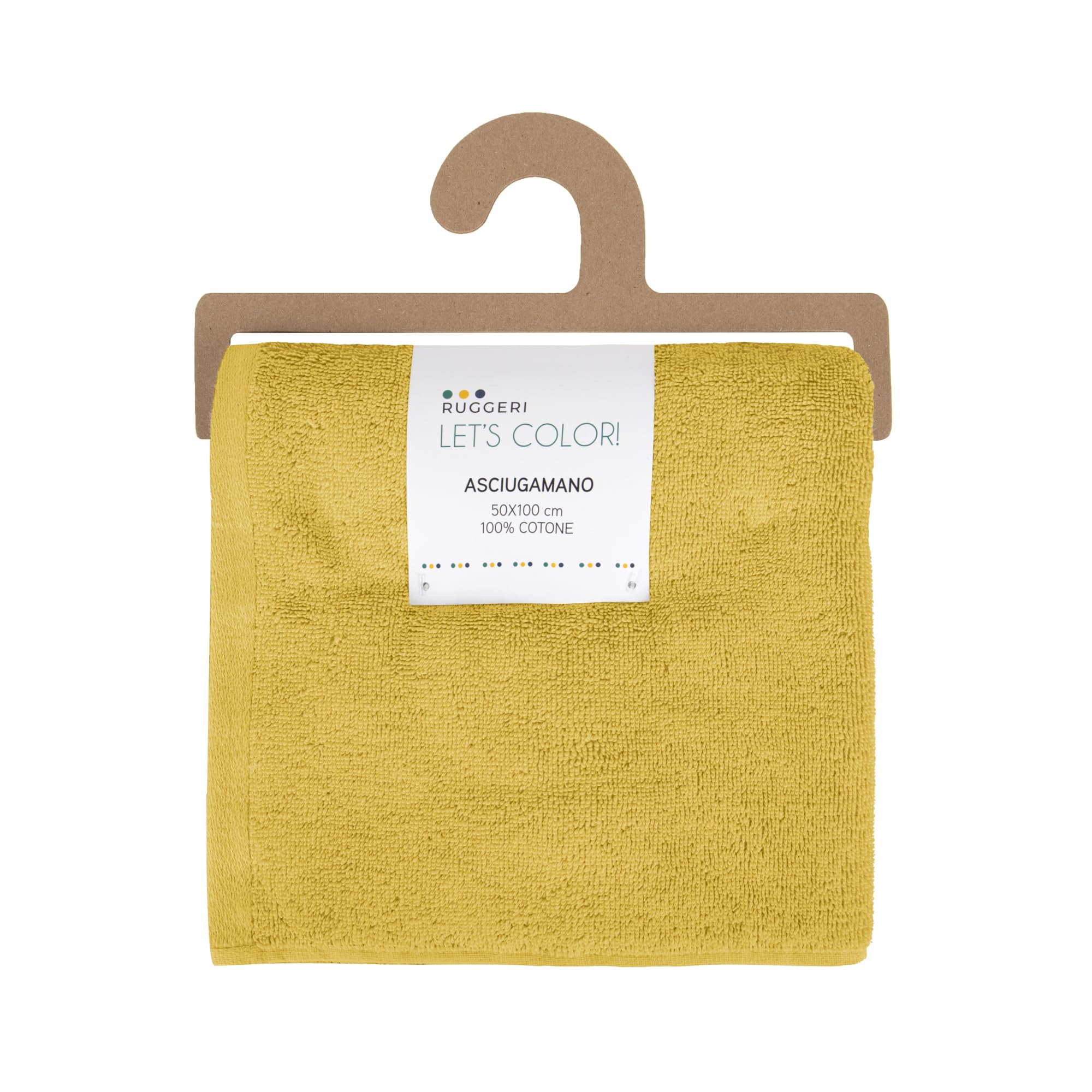 Ruggeri, Set 3 Piece Hand Towel Set, 50x100 cm, Soft Cotton, Yellow