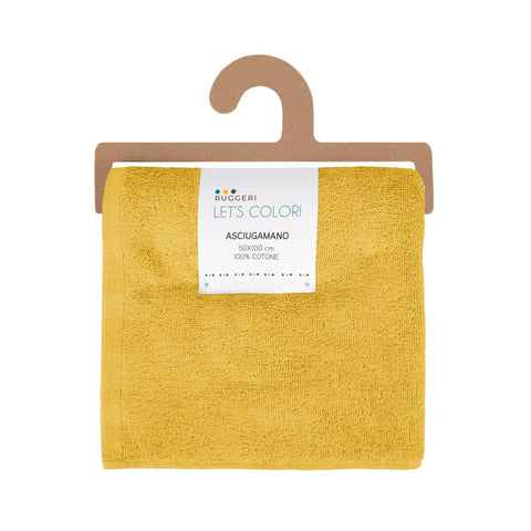 Ruggeri, Set 3 Piece Hand Towel Set, 50x100 cm, Soft Cotton, Yellow