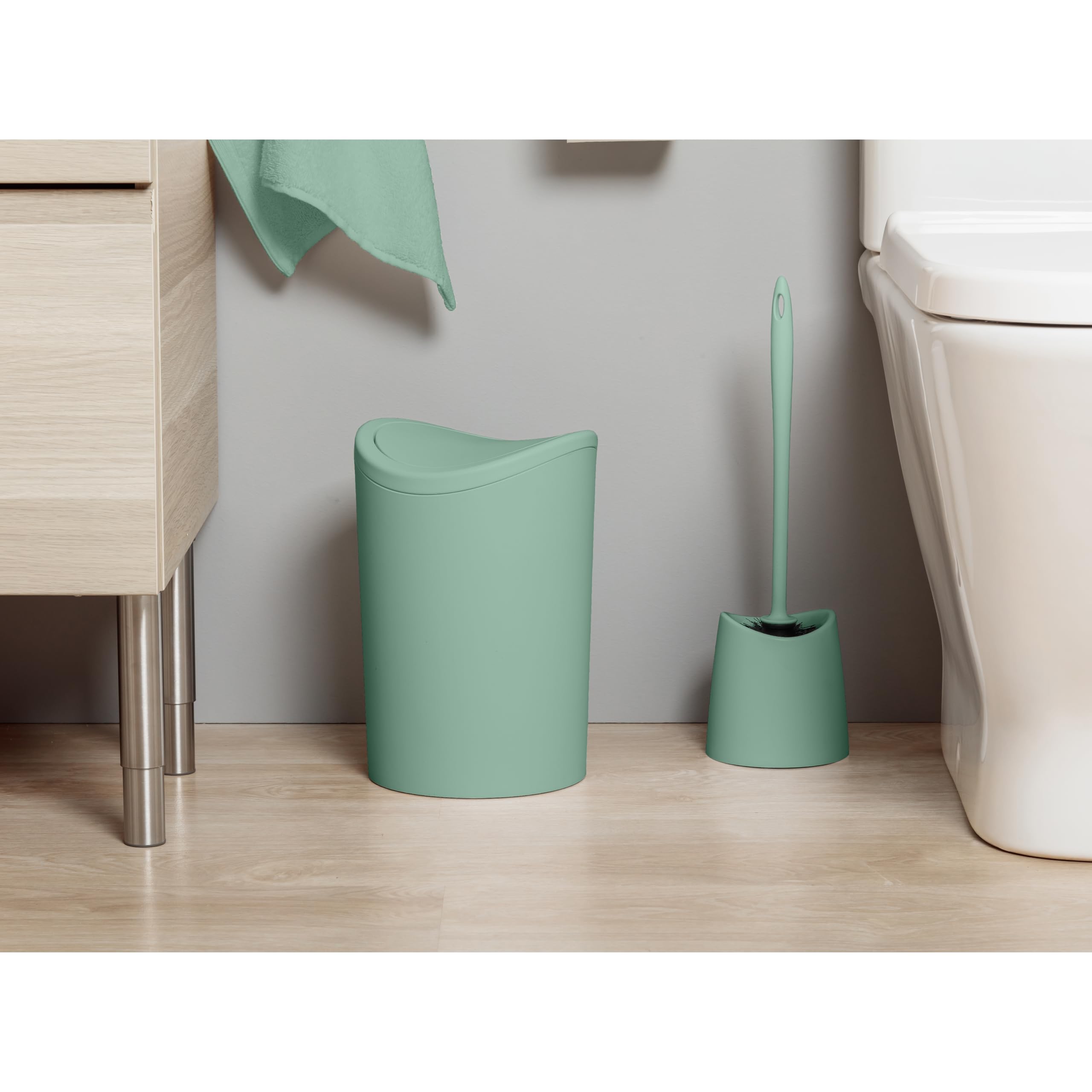 TATAY Toilet Brush | Durable Materials | Modern Design | Fixed and Long-Lasting Brush for Great Hygiene | Bathroom Toilet Brushes | Made in Spain