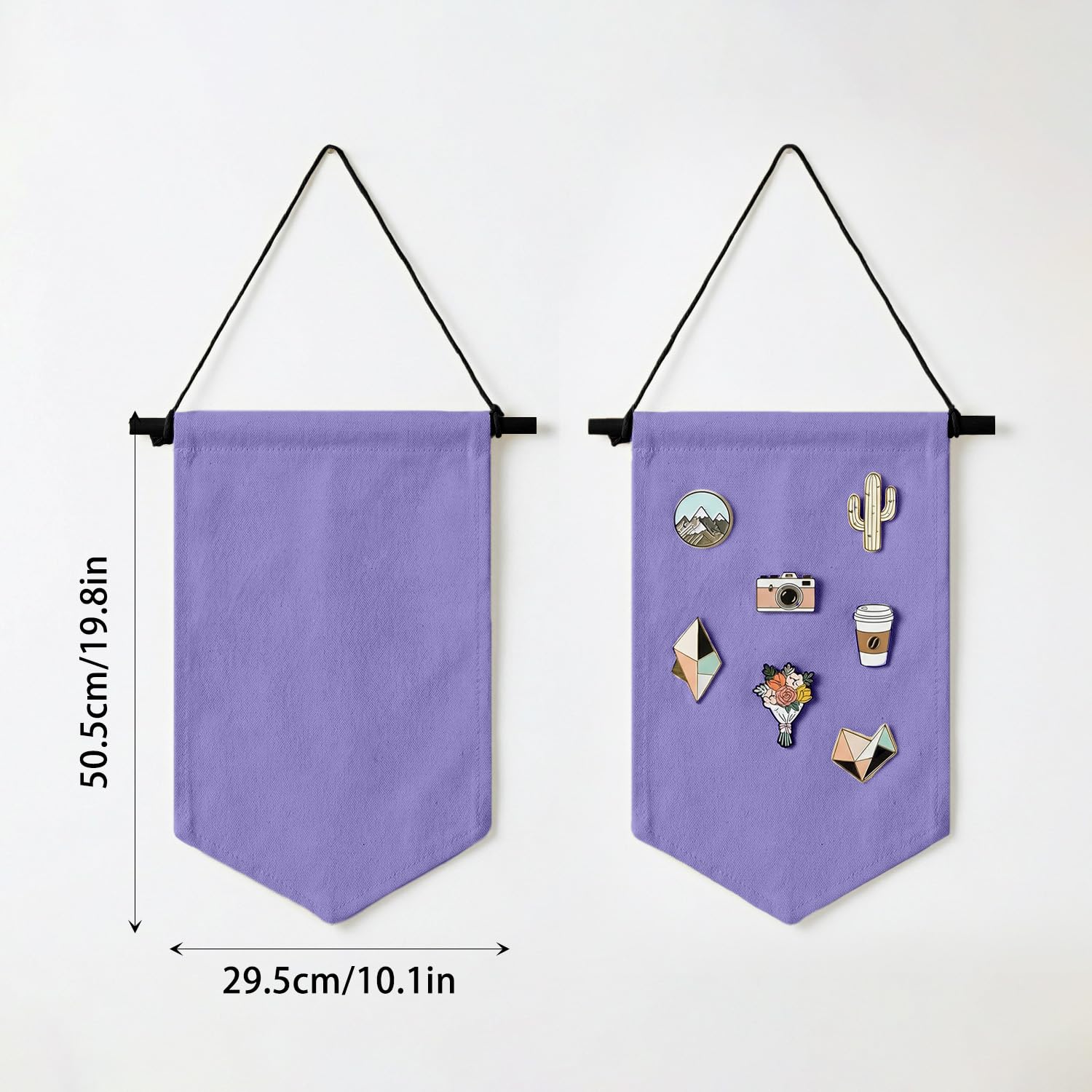 GAZIL Pin Badge Display Organizer, Canvas Brooch Holder Banner for Pin Badges, Rosette & Enamel Pin Storage Case