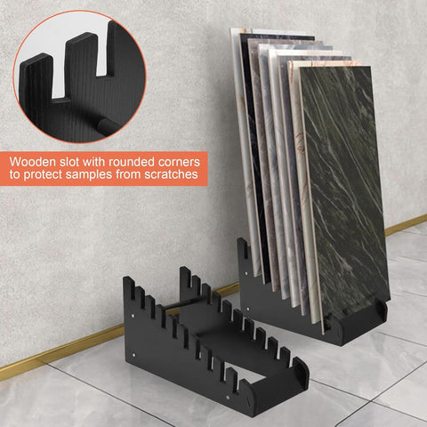 10-Tier Tile Sample Display Stand, Wooden Tile Sample Storage Rack, Floor Tile Display Stand, Building Material Display Shelf