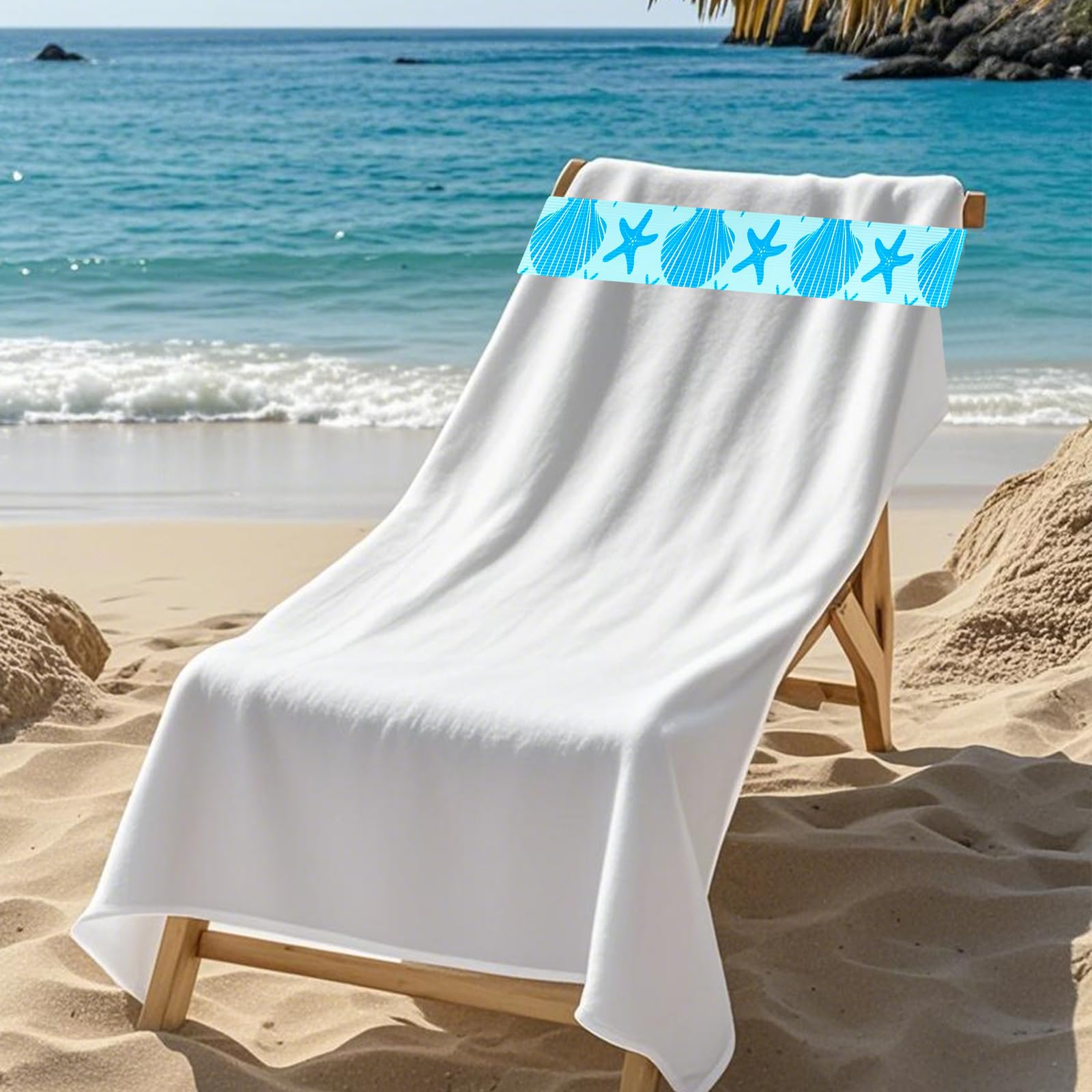 Beach Towel Bands, Towel Bands for Sun Loungers, 40 CM * 5CM 2Pcs