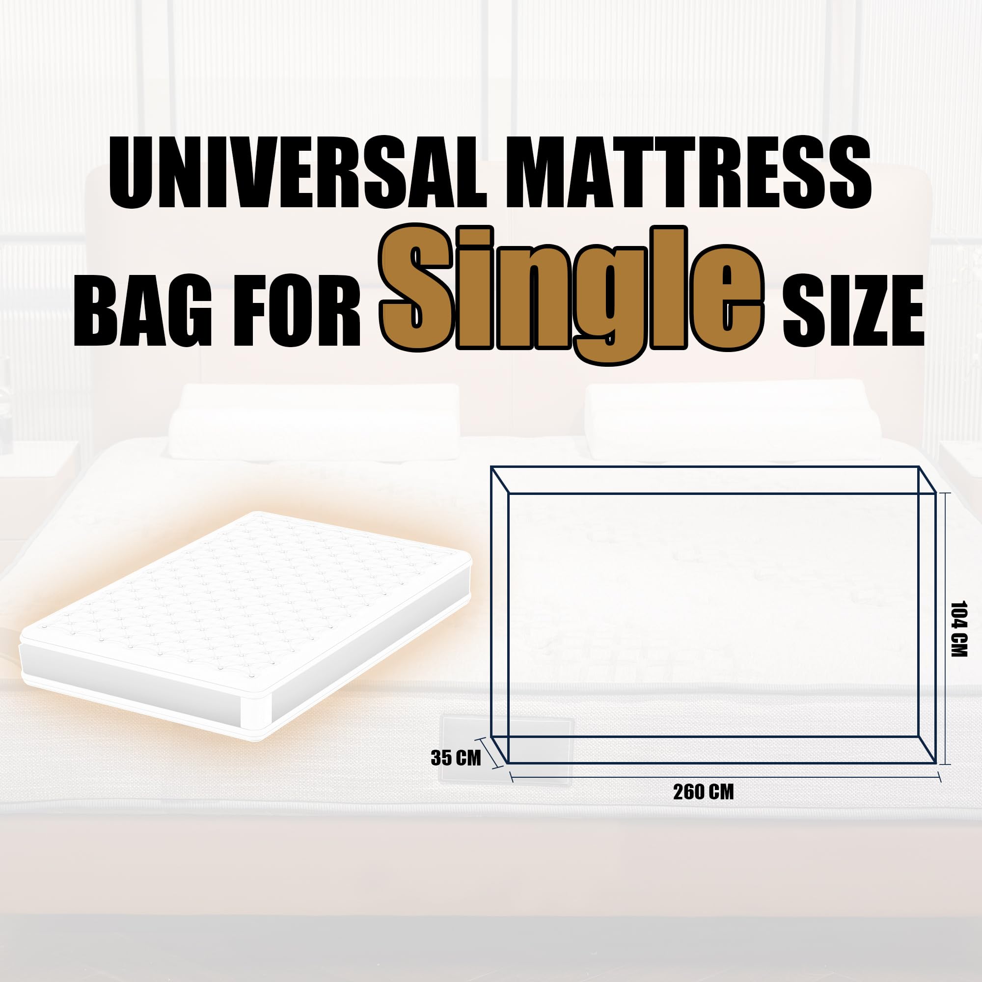 Single Mattress Cover for Moving Mattress Bags for Storage Transport