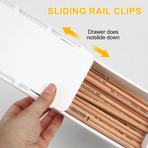 2pcs Under Desk Drawers,Under Desk Storage Drawers,Self-Adhesive Hidden