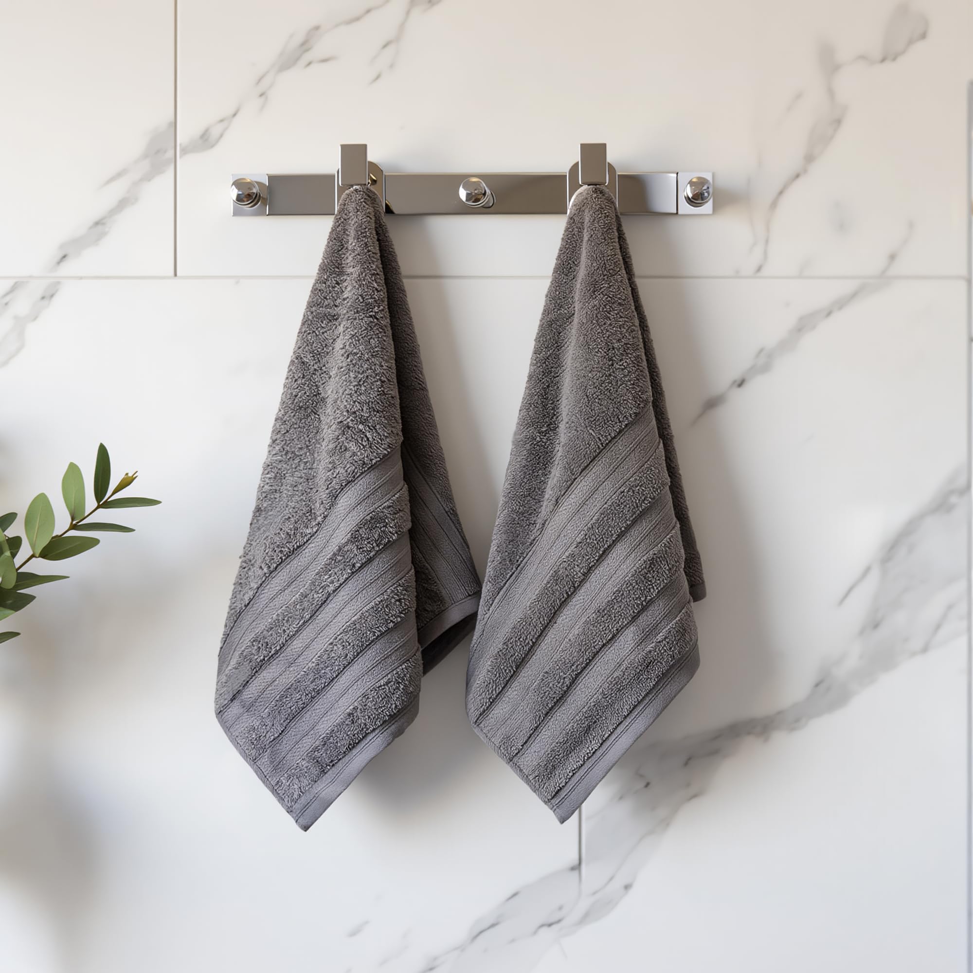 MELLUVA Large Bath Towels | Set of 4 | 100% Turkish Cotton | Highly Absorbent 600GSM | Soft Plush Luxury Towel Set | 2 Bath Towels 2 Hand Towels
