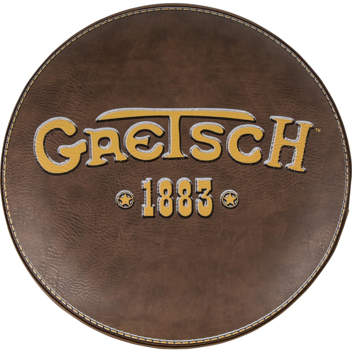 Gretsch 1883 Logo Padded Swivel Barstool for Musicians, 24 Inch