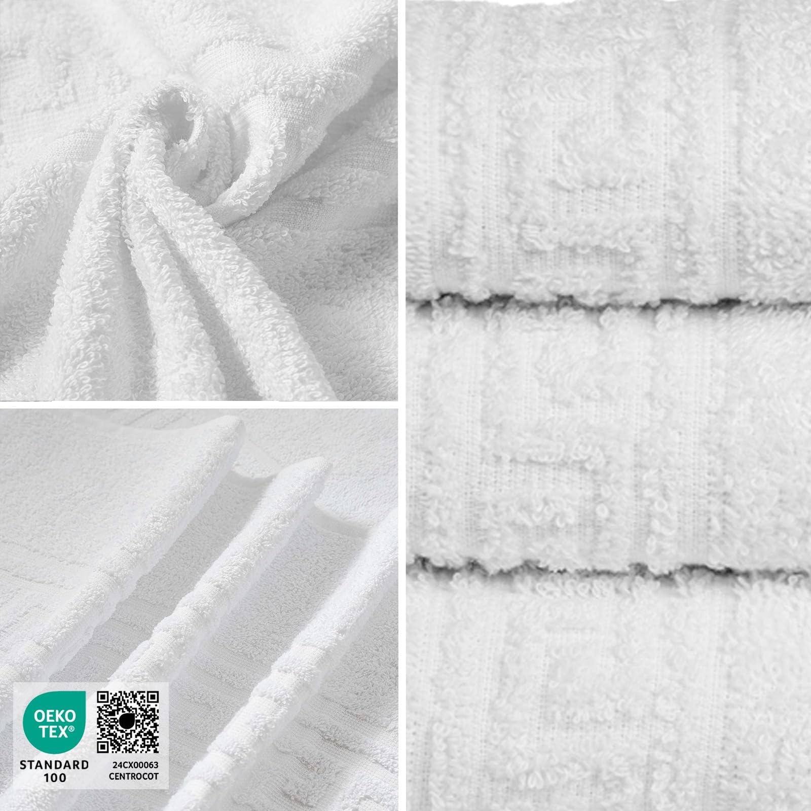nice homeit Set of 12 Mini Hand Towels 30 x 30 cm - Face and Guest Towels 100% Ring-Spun Cotton - for Hands, Babies, Makeup, Kitchen