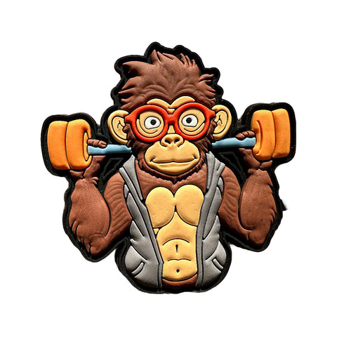 Pandiui23 PVC Monkey Patch For Tactical Backpack, Crossfit Patches For Military Backpacks, Gym Accessory Designed For Backpacks And Vest (Jumpsuit)