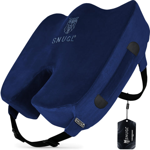 SNUGL Coccyx Seat Cushion – Orthopedic Memory Foam Pillow for Desk Chair, Gaming, Wheelchair, Car Seat, Postpartum & Pregnancy, Hemorrhoids Treatment