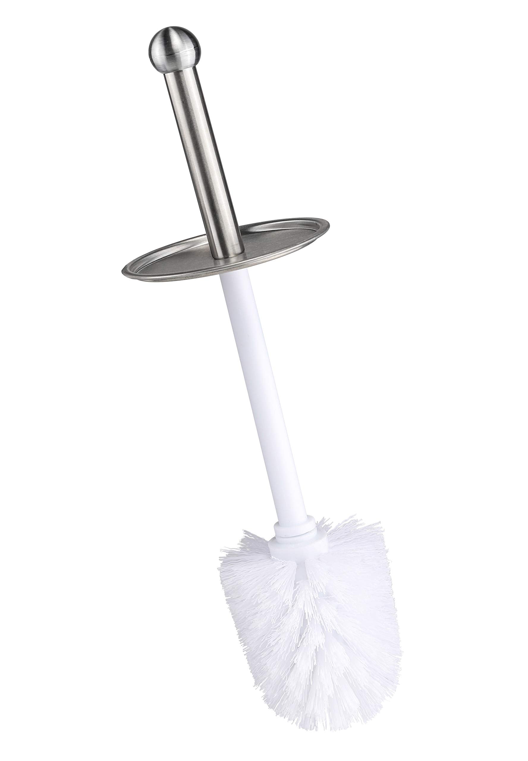 Bambelaa! Toilet brush with holder WC brush WC set WC brush holder stainless steel silver white