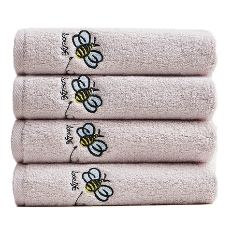 Nanxson Washcloth Towels Set 4 Pack Cotton Fingertip Towel Hand Bath Towel Baby Wash Face Cloths MJ0004 (4 pieces set (30 x 30 cm), gray)