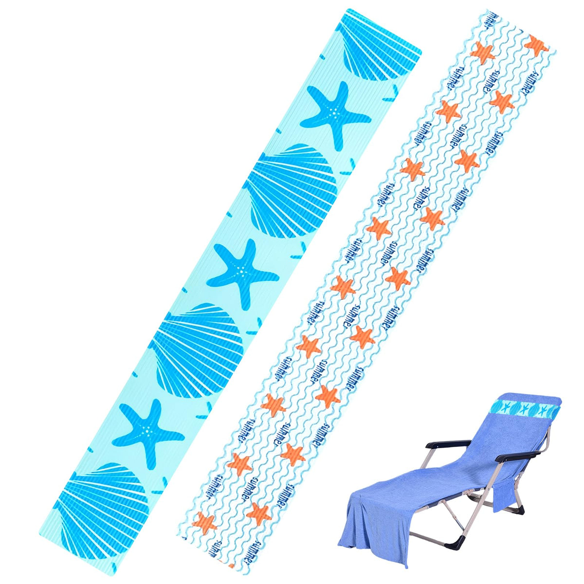 Beach Towel Bands, Towel Bands for Sun Loungers, 40 CM * 5CM 2Pcs
