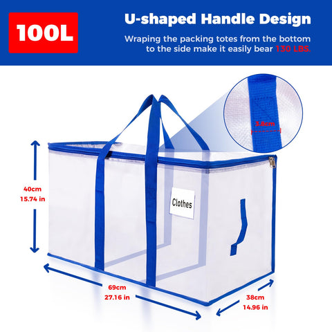 ZFWDSY Moving Bags 105 L,8-Pack Storage Bags Moving Boxes Alternatives