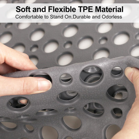 Shower Mat Non Slip Anti Mould: 60 x 90 cm Large Shower Mat for Inside Walk-in Shower Tray - Soft TPE Anti Slip Shower Mat for Bathroom Wet Floor
