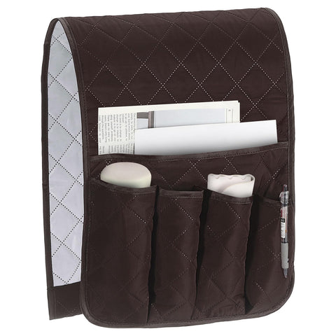 sourcing map 1 Pcs Recliner Armchair Caddy, Couch Armrest Organizer with 5 Pockets for Bedside Sofa Remote Control Holders Magazine Phone Book
