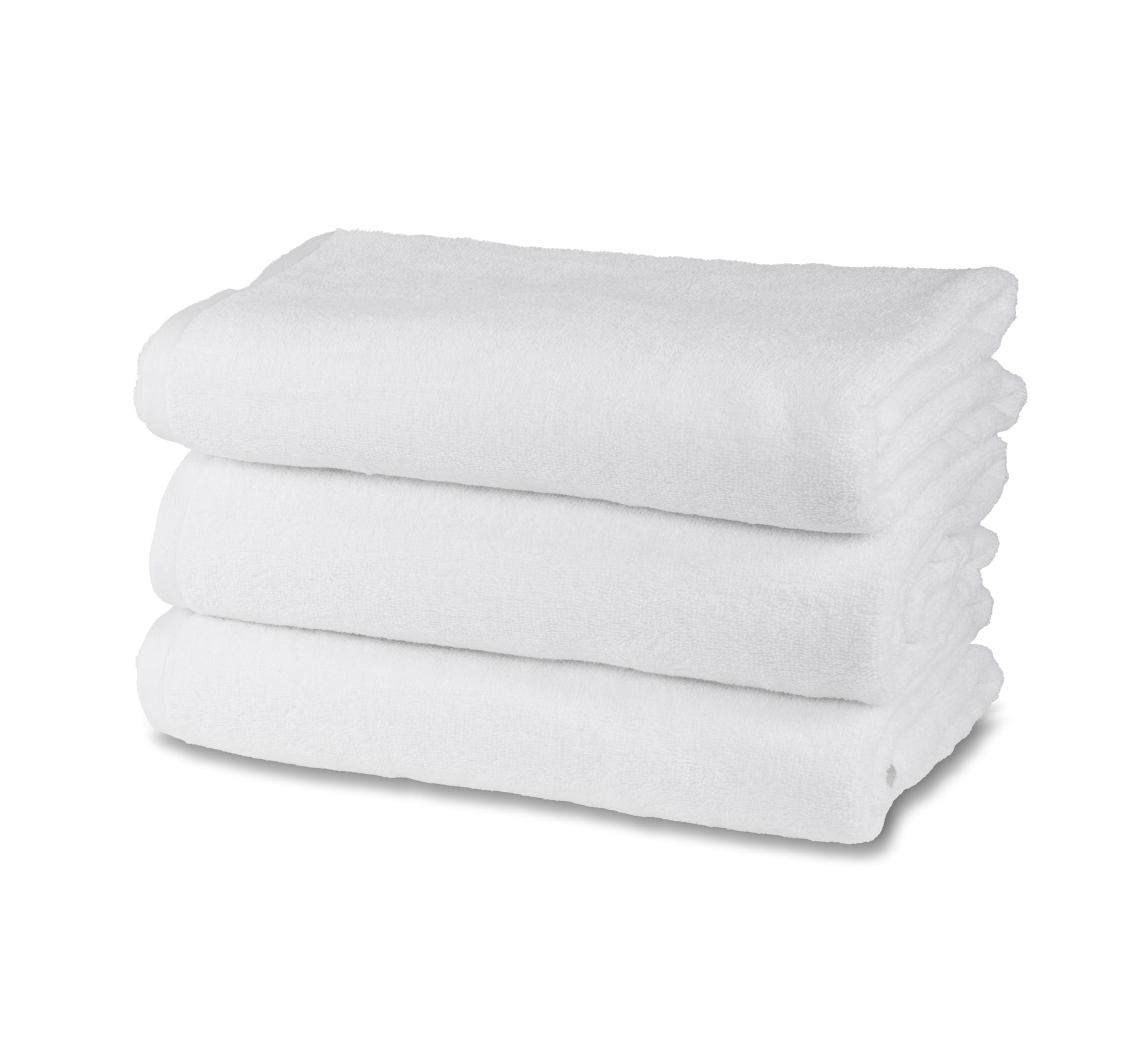 Set of 3 Bath Towels in Terry Towel, 100% Cotton, 3 Bath Towels, 90 x 140 cm, 450 g/m², Double Twisted, Ideal for B&B and Hotel