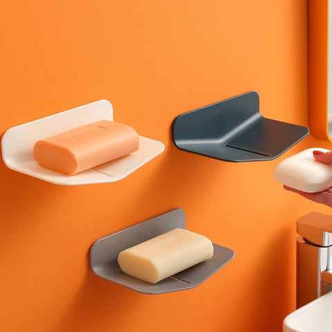 Soap Dishes for Bathroom with Drainage Shower Soap Holder with Self-draining V-shaped Soap Saver for Shower. (White, 2)