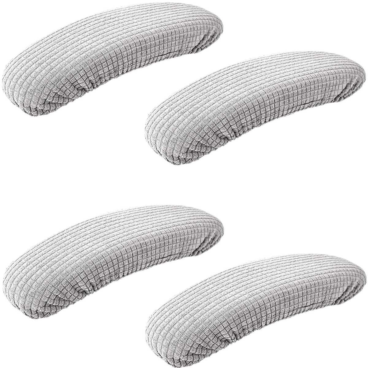 XIEHUZA 2 Pair Armrest Covers, Removable Arm Rest Protectors, Elastic Pads for Office Chairs, Light Grey
