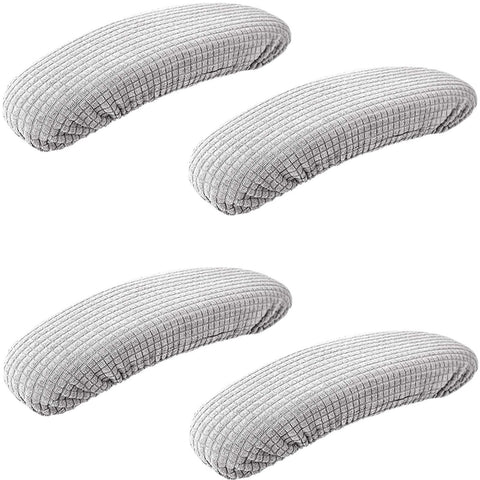 XIEHUZA 2 Pair Armrest Covers, Removable Arm Rest Protectors, Elastic Pads for Office Chairs, Light Grey