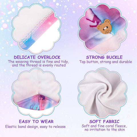 FANTESI 3 Pack Kids Hair Wrap Towel,Microfibre Hair Towel,Hair Towel Turban