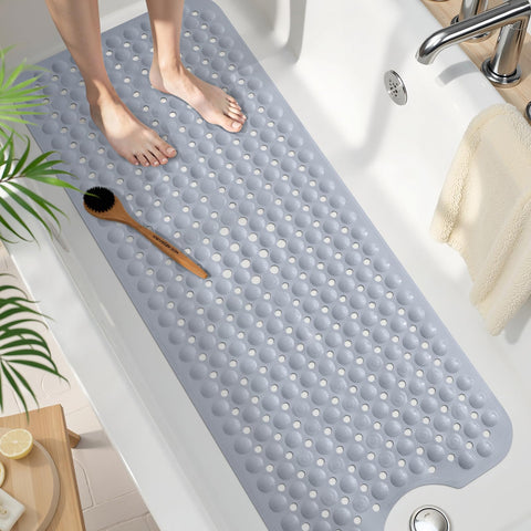 Smiry Non Slip Bath Mat with 300 Strong Suction Cups, 100x40cm